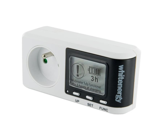 Whitenergy EKO Miernik poboru prądu z LCD watomierz biały - 171210 - zdjęcie 3